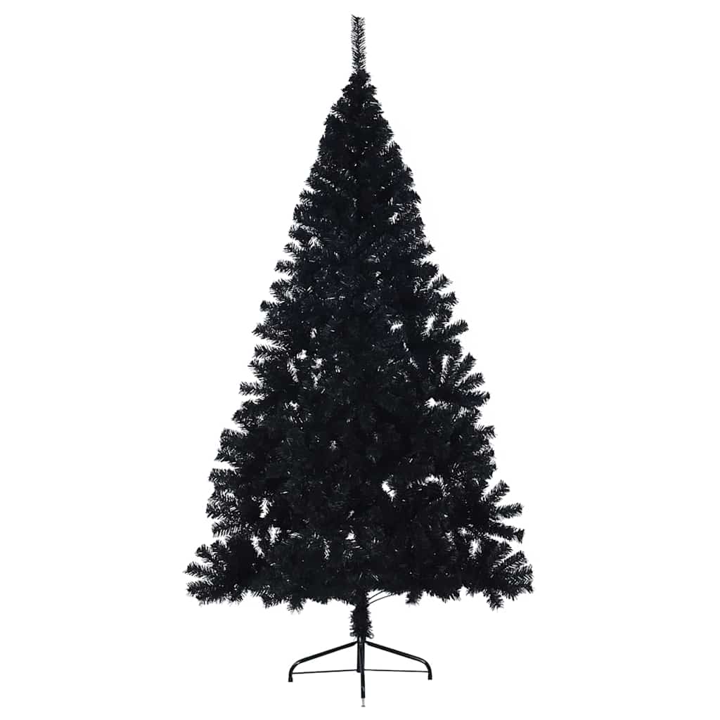Kunstig Forhåndsopplyst Juletre med 300 LED Svart 180 cm PVC vidaXL
