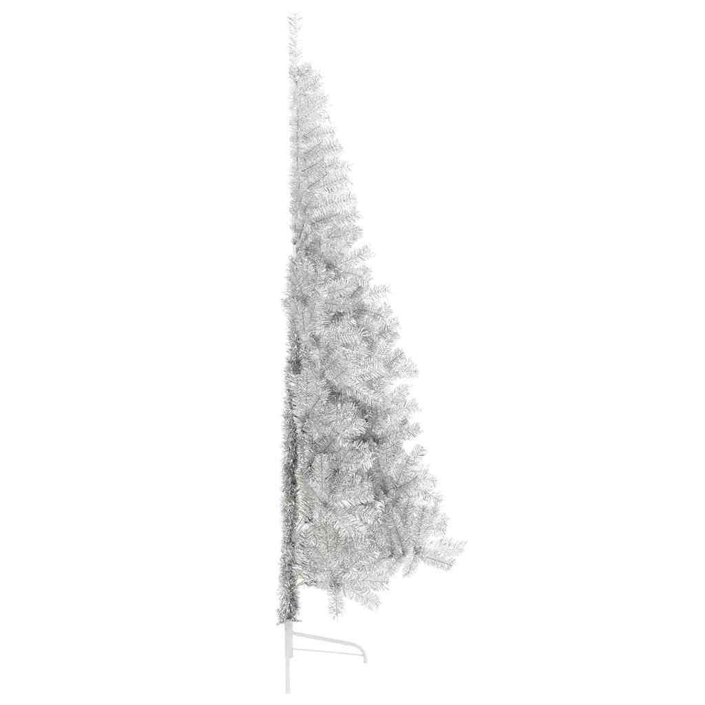 Kunstig Forhåndsopplyst Juletre med 300 LED sølv 210 cm PET