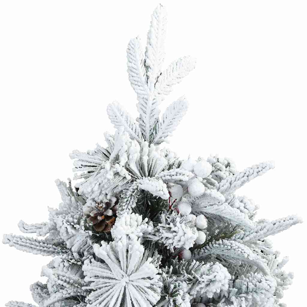 Kunstig sammensatt juletre med 150 LED Hvit 120 cm PE og PVC