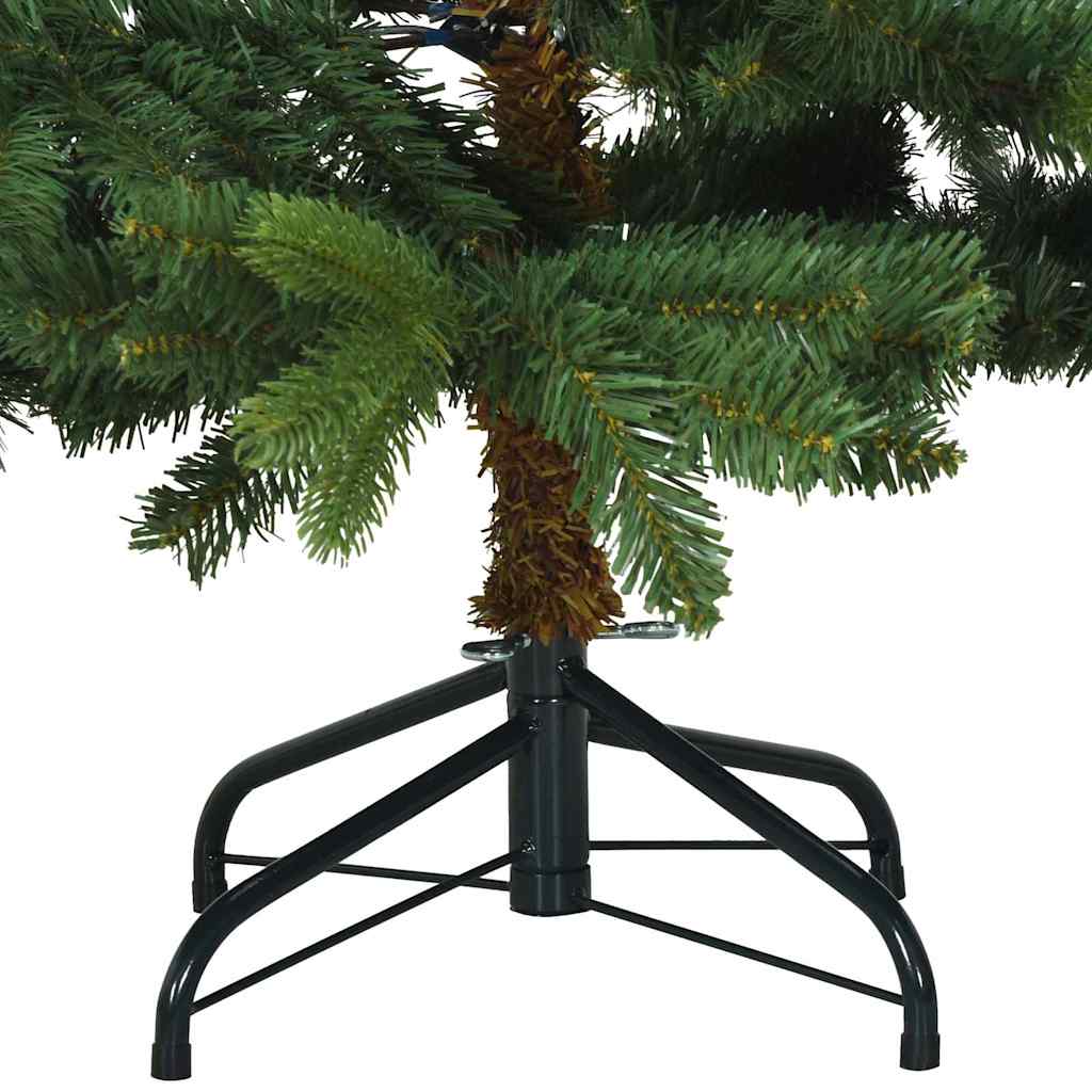 Kunstig juletre med 150 LED med stativ grønn 150 cm PE og PVC