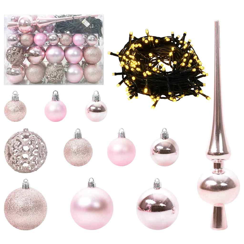 Kunstig juletre med 150 LED med stativ grønn 150 cm PE og PVC