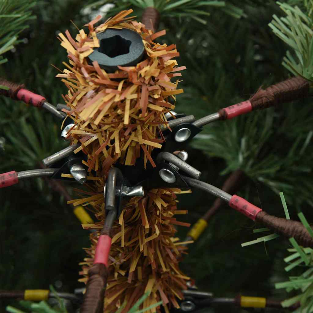 Kunstig juletre med 300 LED med stativ grønn 210 cm PE og PVC