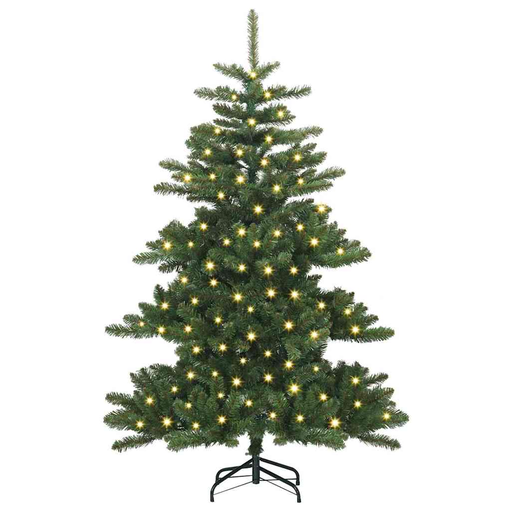 Kunstig sammensatt juletre med 150 LED grønn 150 cm PVC og stål