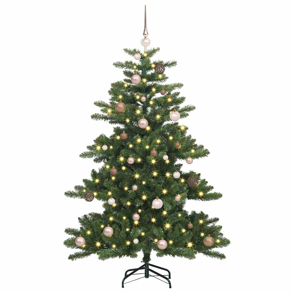Kunstig sammensatt juletre med 150 LED grønn 150 cm PVC og stål