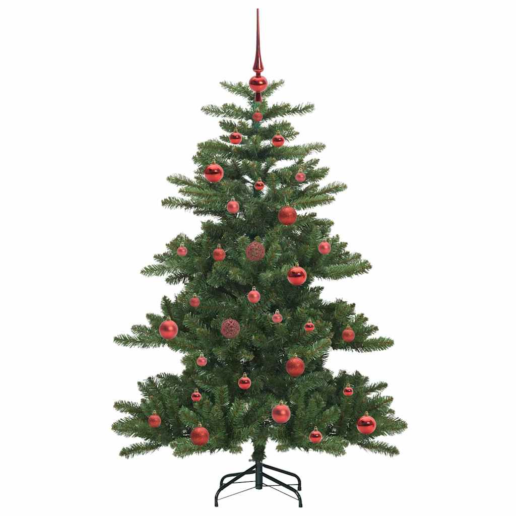 Kunstig sammensatt juletre med 150 LED grønn 150 cm PVC og stål