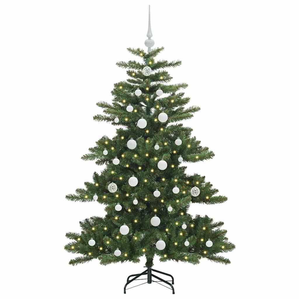 Kunstig sammensatt juletre med 150 LED grønn 150 cm PVC og stål