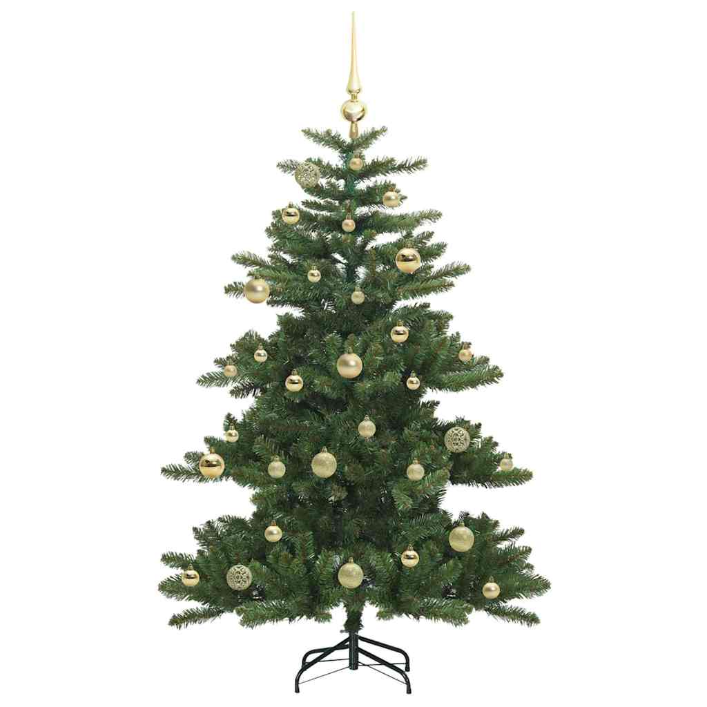 Kunstig sammensatt juletre med 150 LED grønn 150 cm PVC og stål