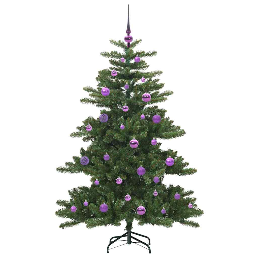 Kunstig sammensatt juletre med 150 LED grønn 150 cm PVC og stål