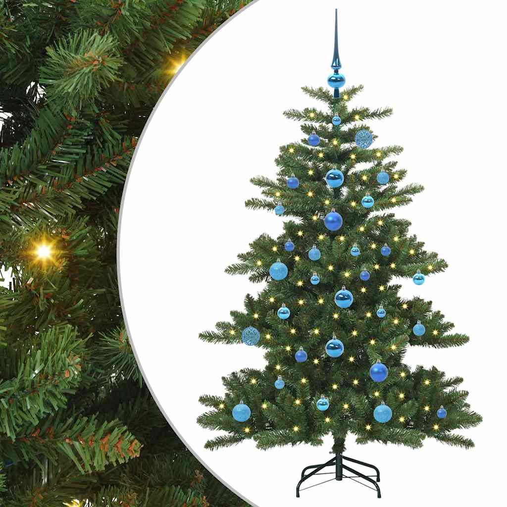 Kunstig sammensatt juletre med 150 LED grønn 150 cm PVC og stål