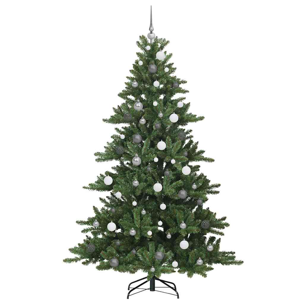 Kunstig sammensatt juletre med 300 LED grønn 210 cm PVC og stål