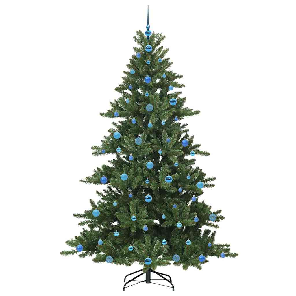 Kunstig sammensatt juletre med 300 LED grønn 210 cm PVC og stål