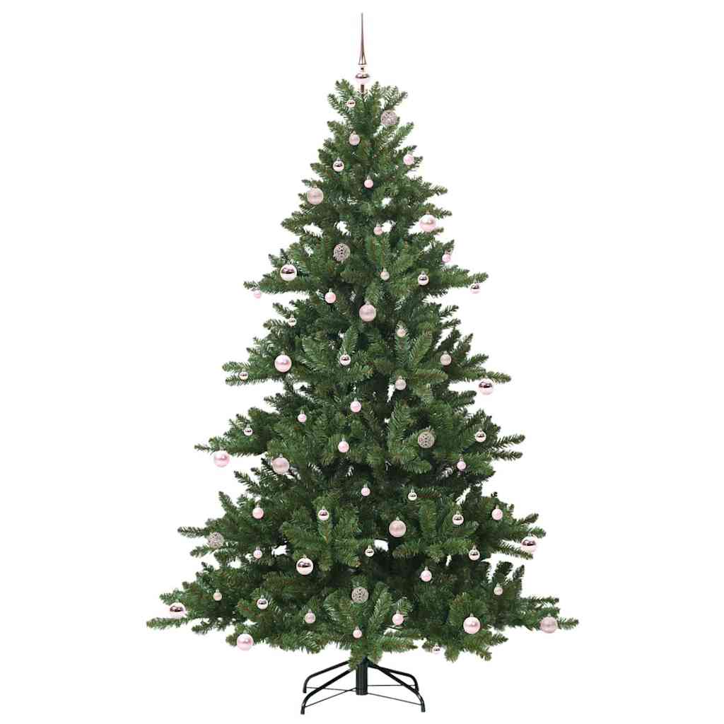 Kunstig sammensatt juletre med 300 LED grønn 240 cm PVC og stål