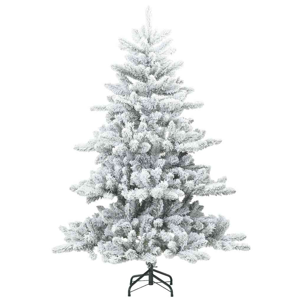 Kunstig sammensatt juletre med 150 LED Hvit 150 cm PVC og stål