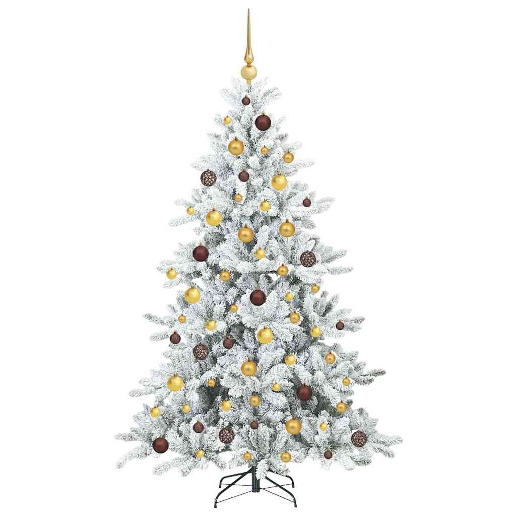 Kunstig sammensatt juletre med 300 LED Hvit 180 cm PVC og stål