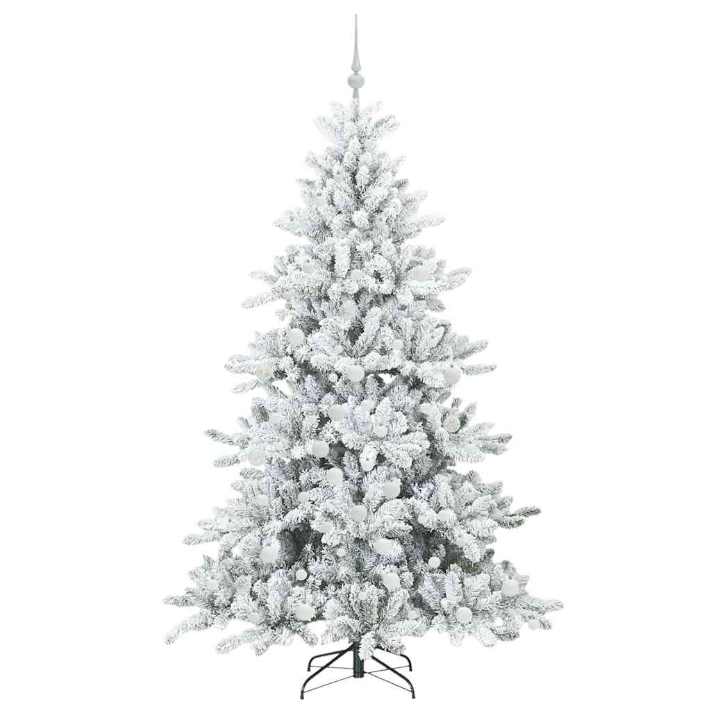 Kunstig sammensatt juletre med 300 LED Hvit 180 cm PVC og stål
