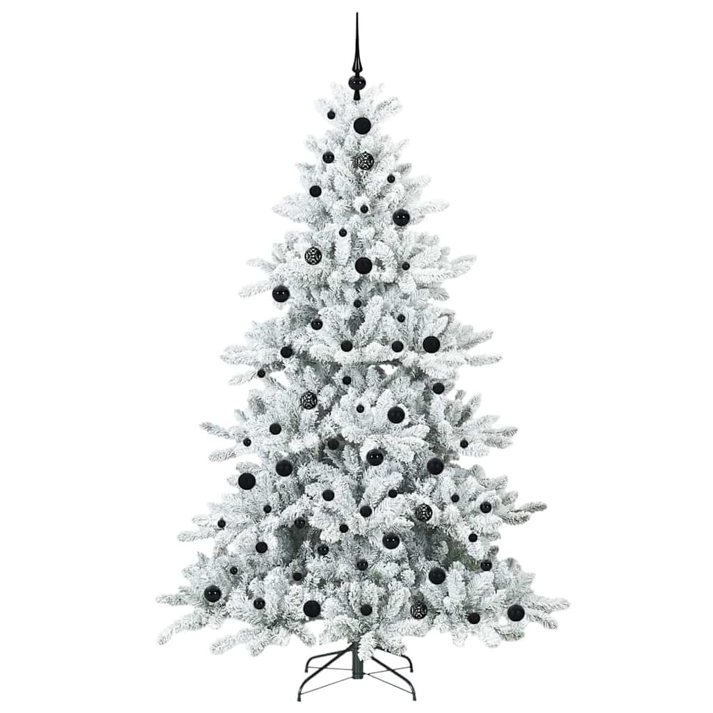 Kunstig sammensatt juletre med 300 LED Hvit 210 cm PVC og stål