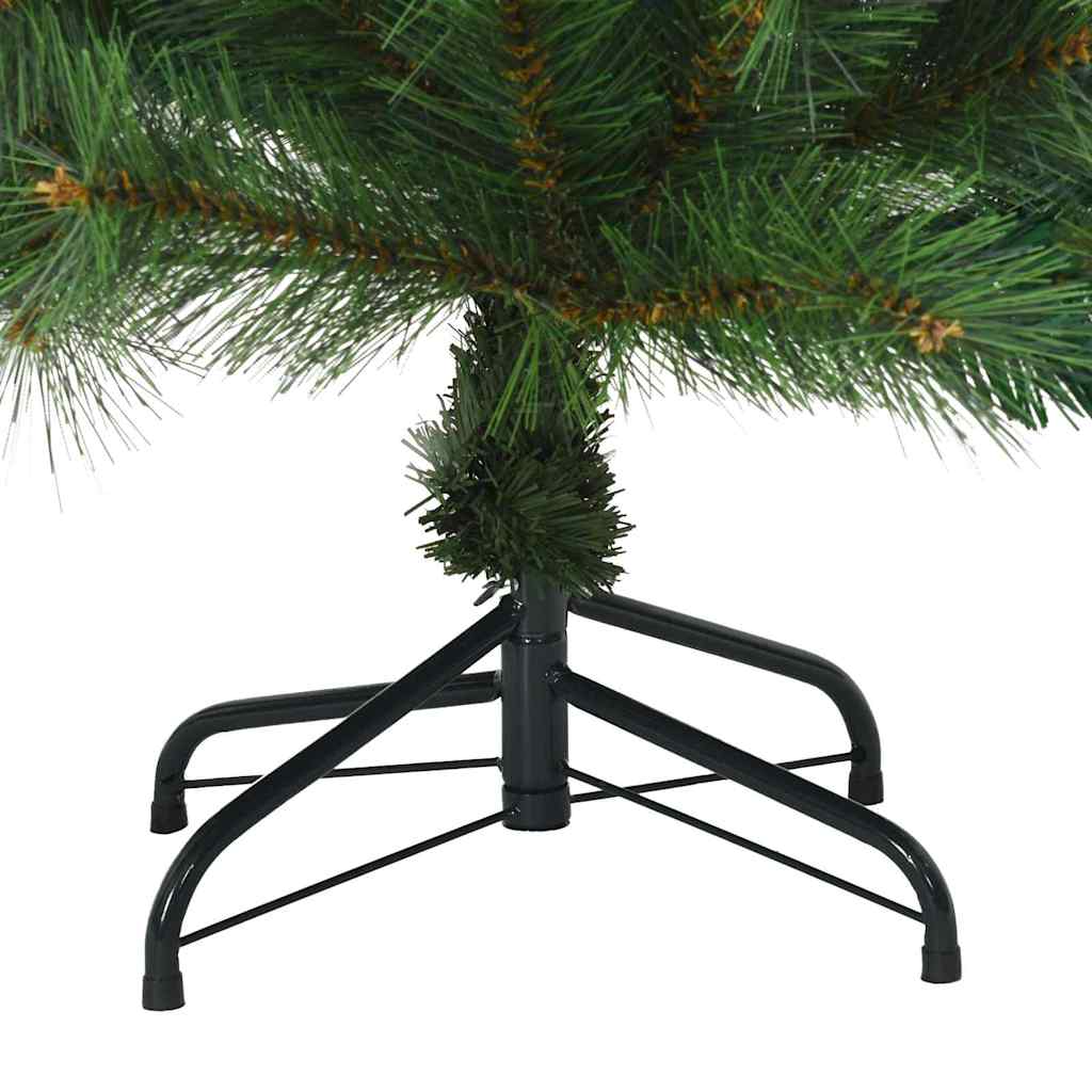 Kunstig juletre med 150 LED med stativ grønn 150 cm PE og PVC