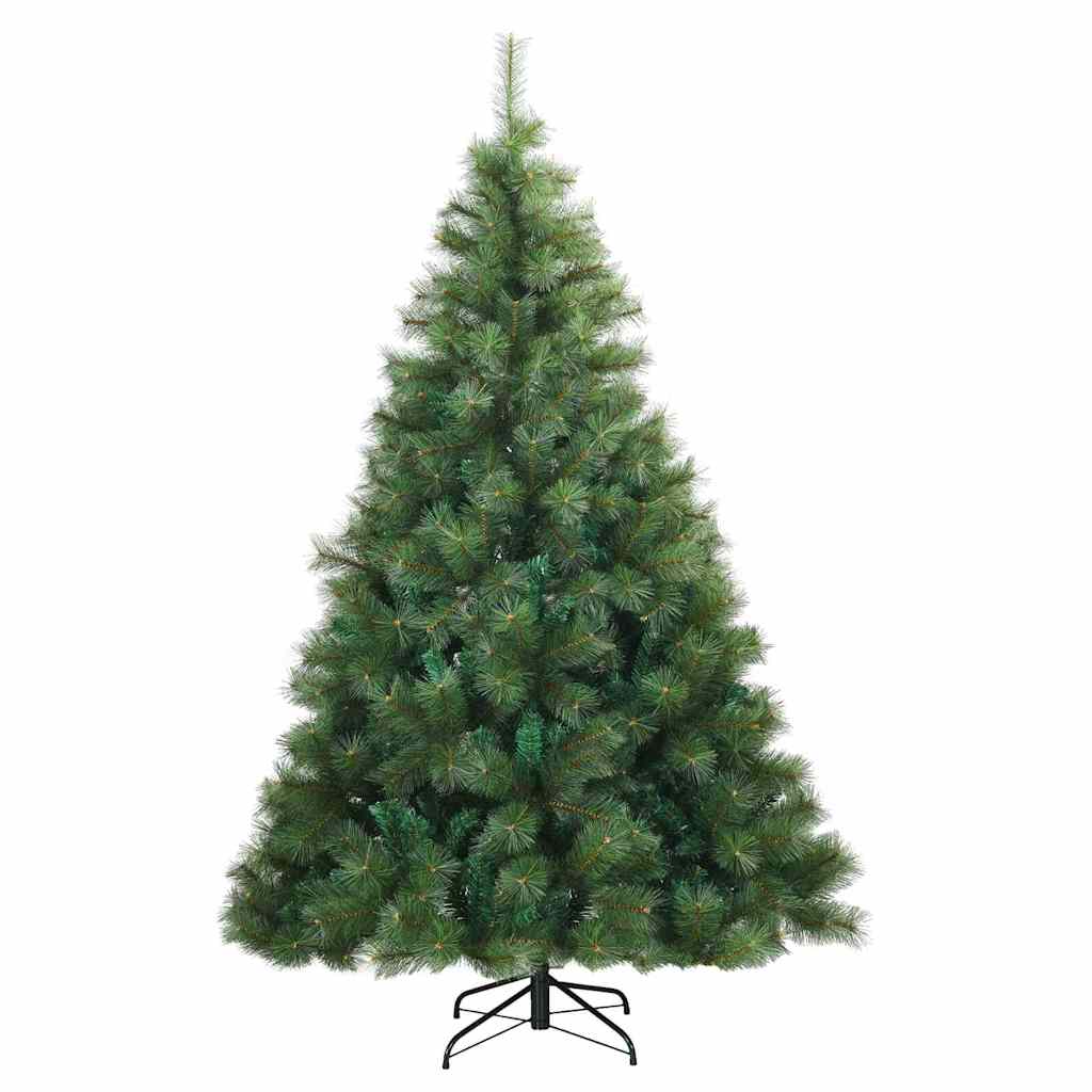 Kunstig juletre med 300 LED med stativ grønn 180 cm PE og PVC