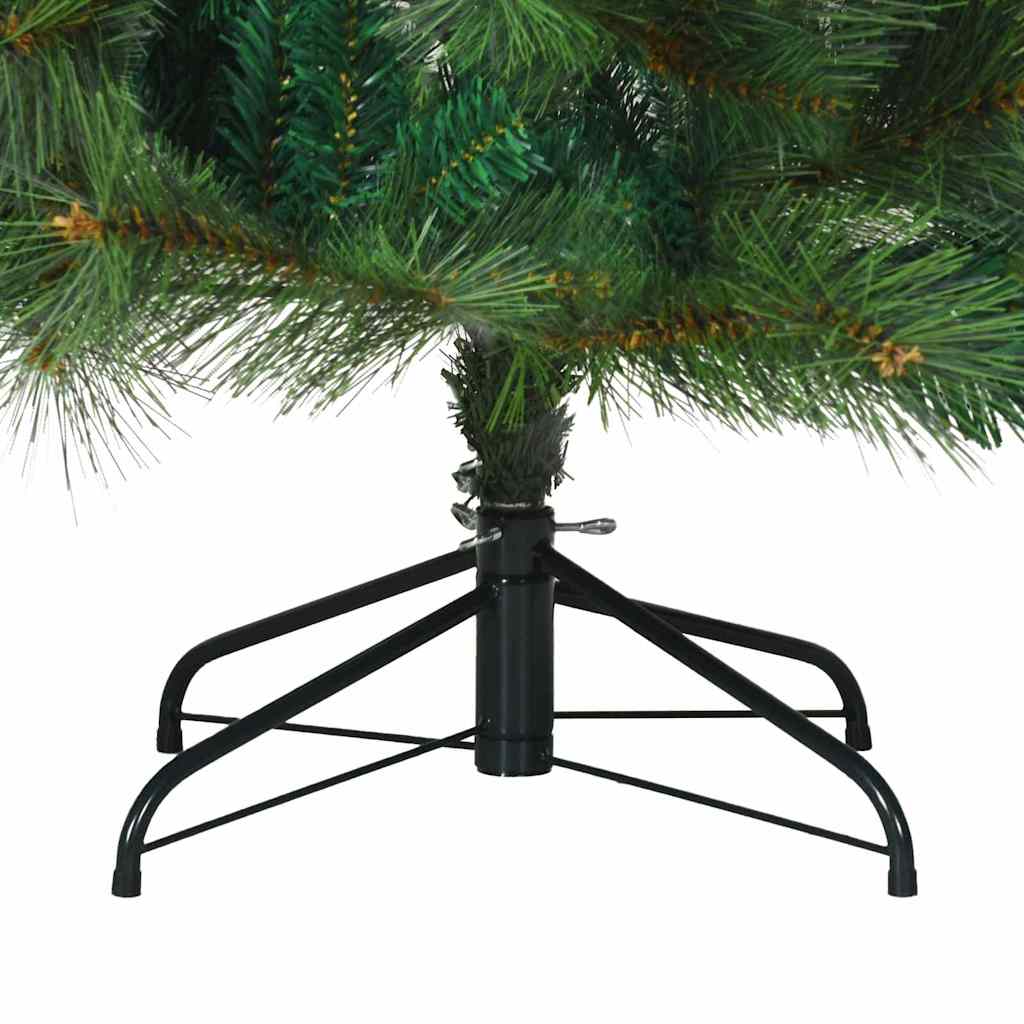 Kunstig juletre med 300 LED med stativ grønn 210 cm PE og PVC