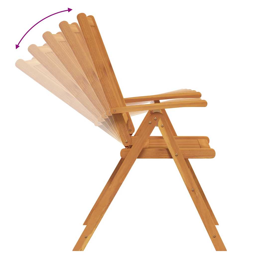 Hage Spisegruppe Sammenleggbar 7 pcs Brun Solid akasietre