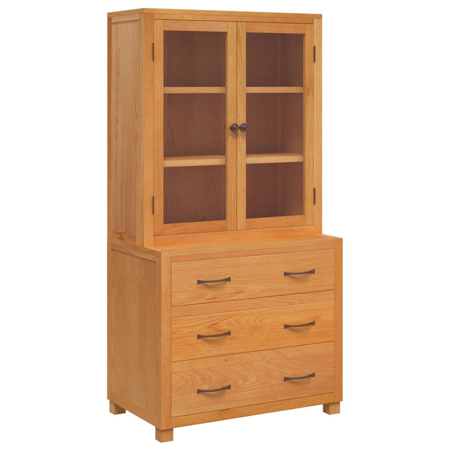Lager møbelsett 2 stk. Brun 80 x 50 x 160 cm Massivt Eiketre
