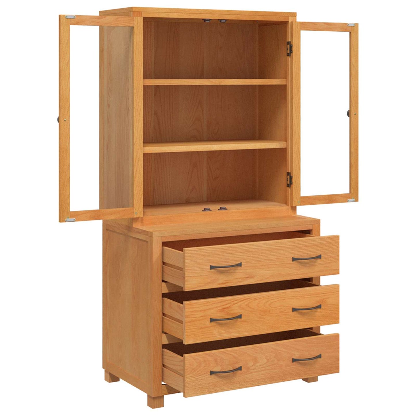 Lager møbelsett 2 stk. Brun 80 x 50 x 160 cm Massivt Eiketre