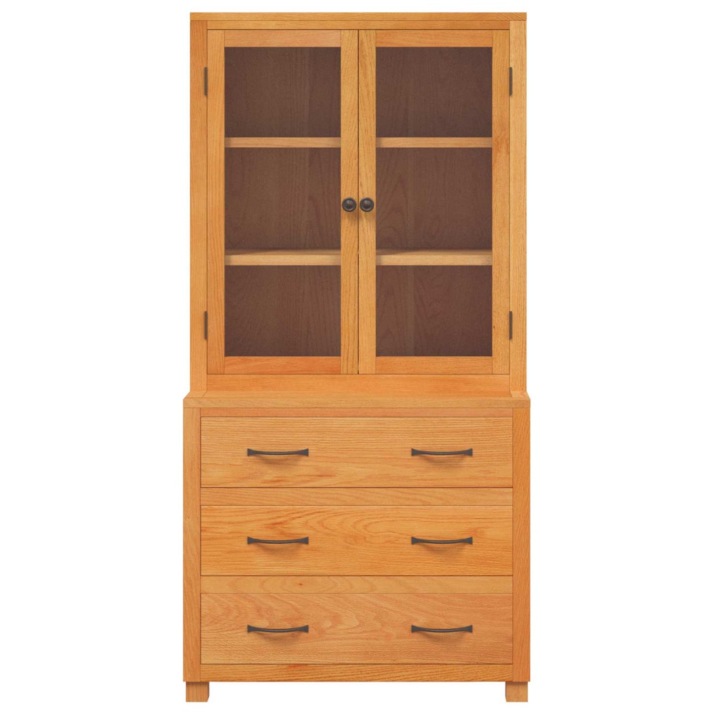 Lager møbelsett 2 stk. Brun 80 x 50 x 160 cm Massivt Eiketre