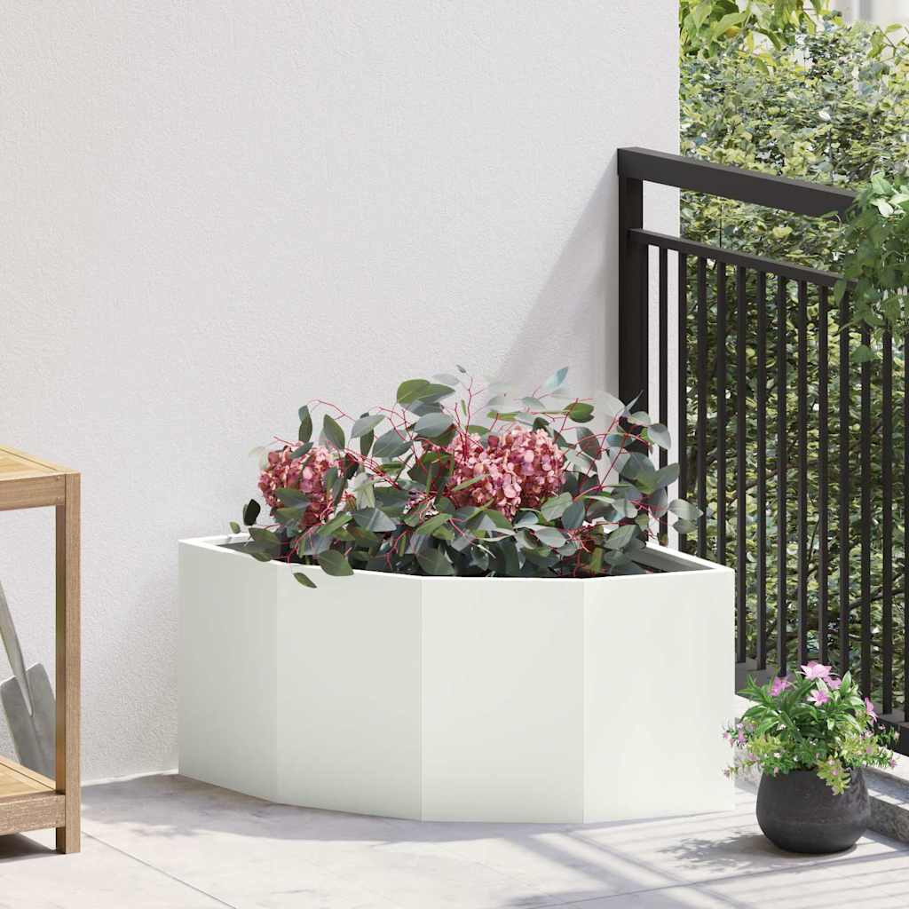 Hjørne Plante Hvit 60 x 60 x 35 cm Stål