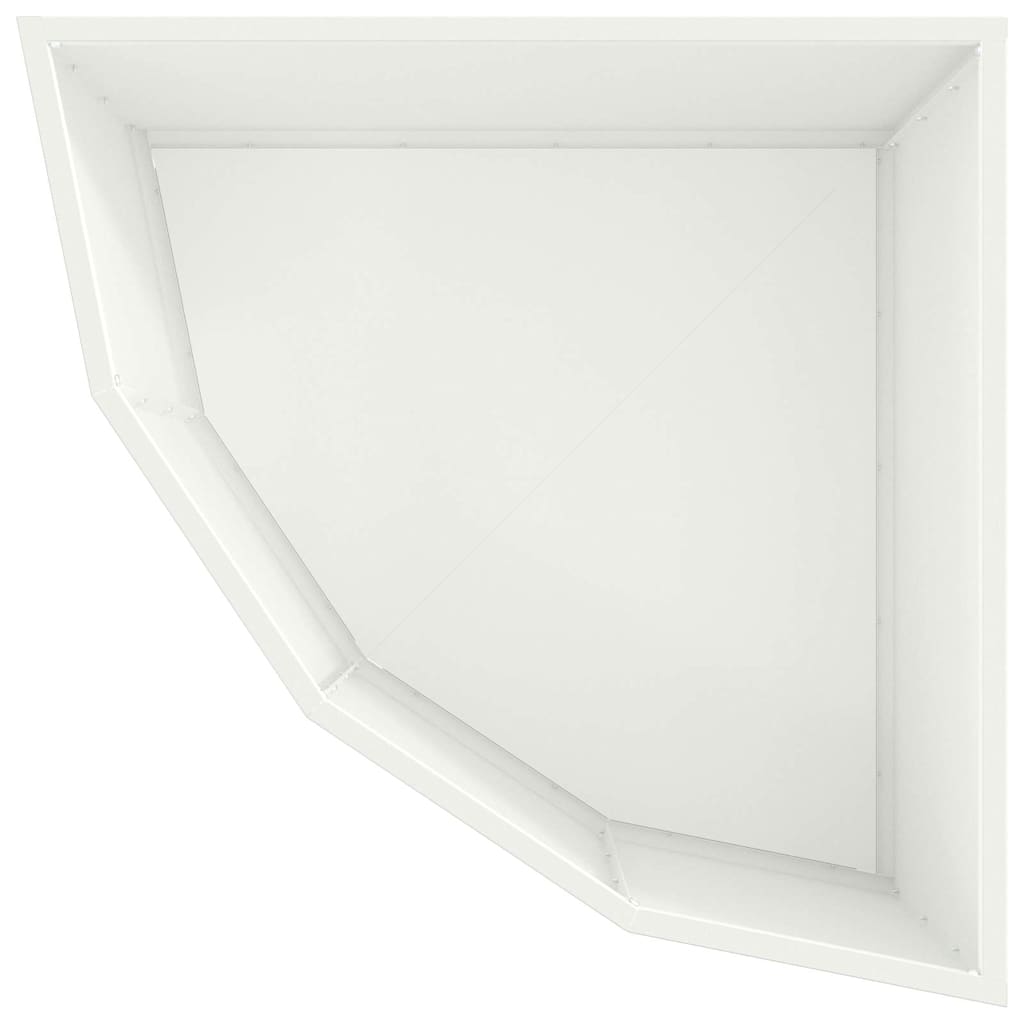 Hjørne Plante Hvit 60 x 60 x 35 cm Stål
