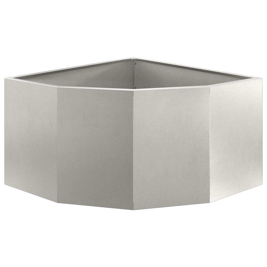 Hjørne Plante sølv 60 x 60 x 35 cm Rustfritt stål