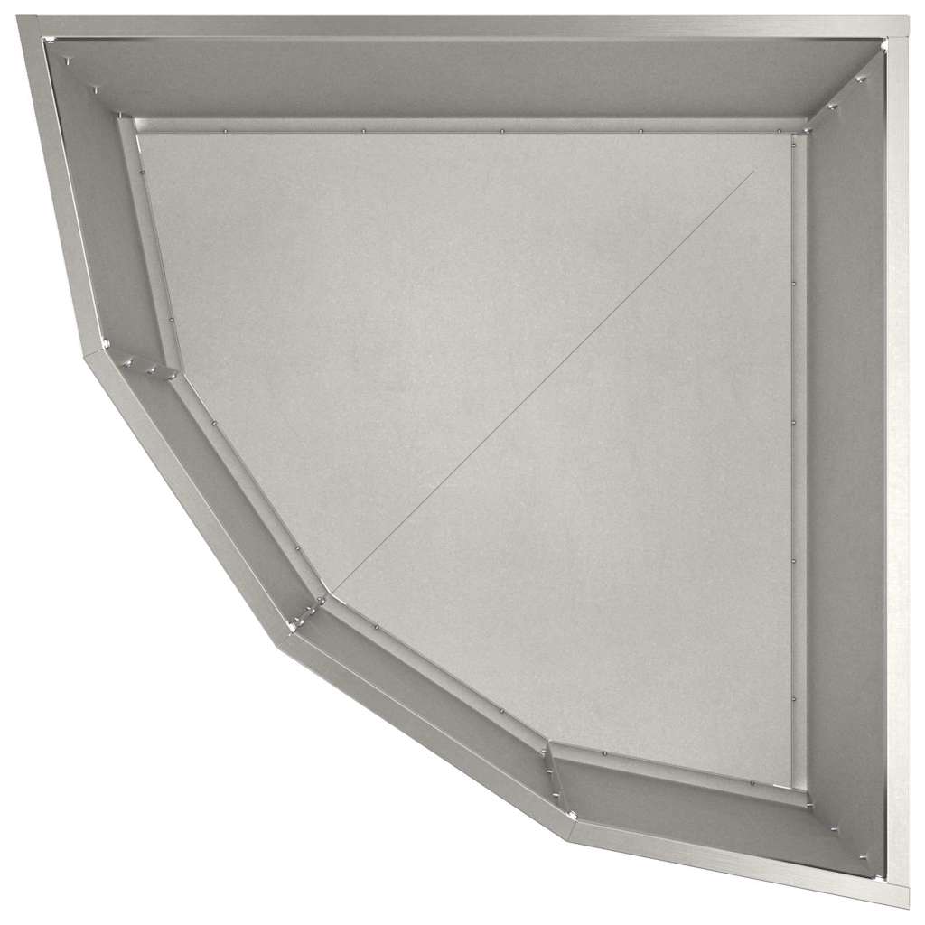 Hjørne Plante sølv 60 x 60 x 35 cm Rustfritt stål