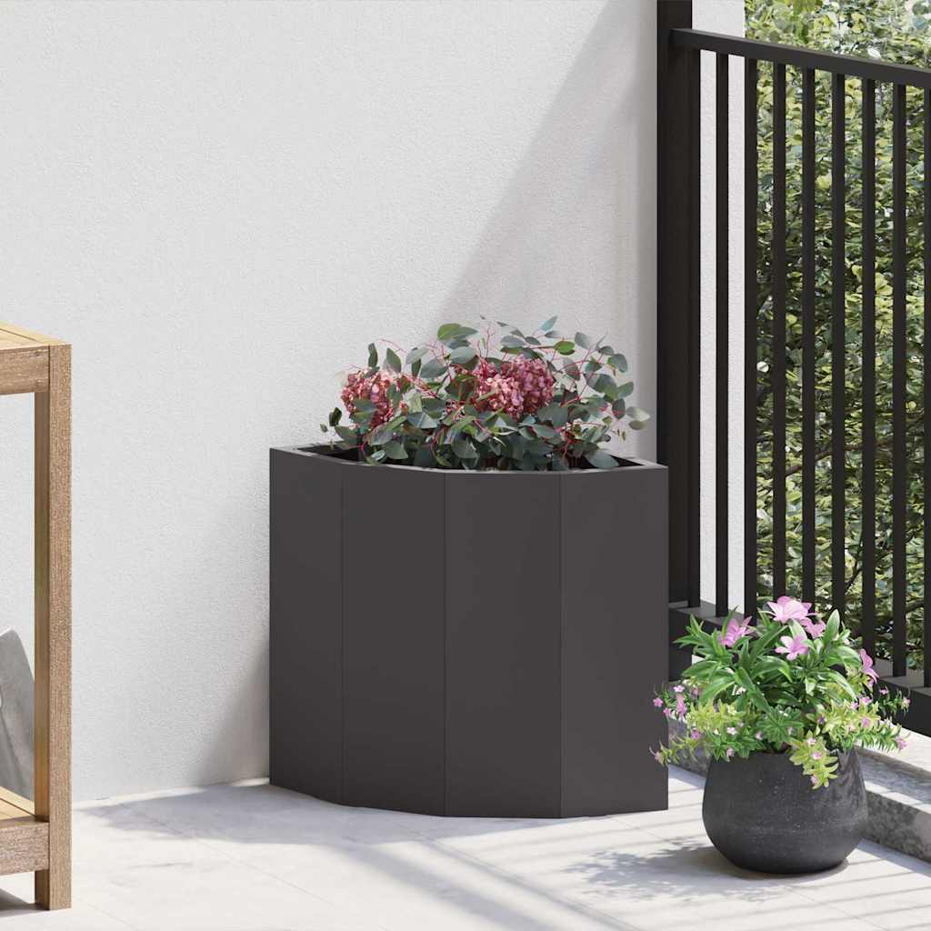 Hjørne Plante Svart 30 x 30 x 35 cm Stål