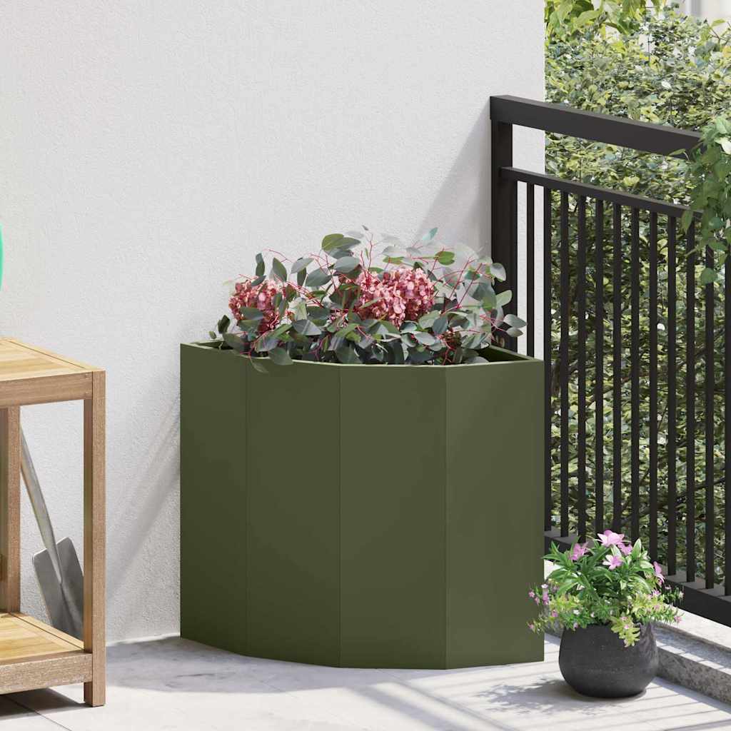 Hjørne Plante Olivengrønn 45 x 45 x 50 cm Stål