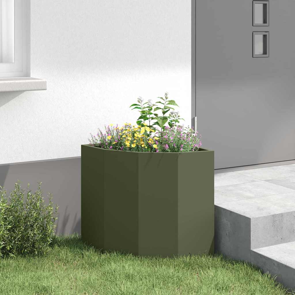 Hjørne Plante Olivengrønn 45 x 45 x 50 cm Stål