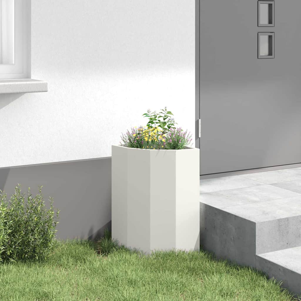 Hjørne Plante Hvit 30 x 30 x 50 cm Stål