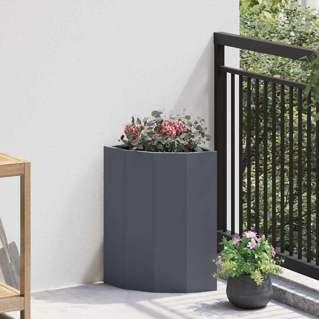 Hjørne Plante Antrasitt 30 x 30 x 50 cm Stål