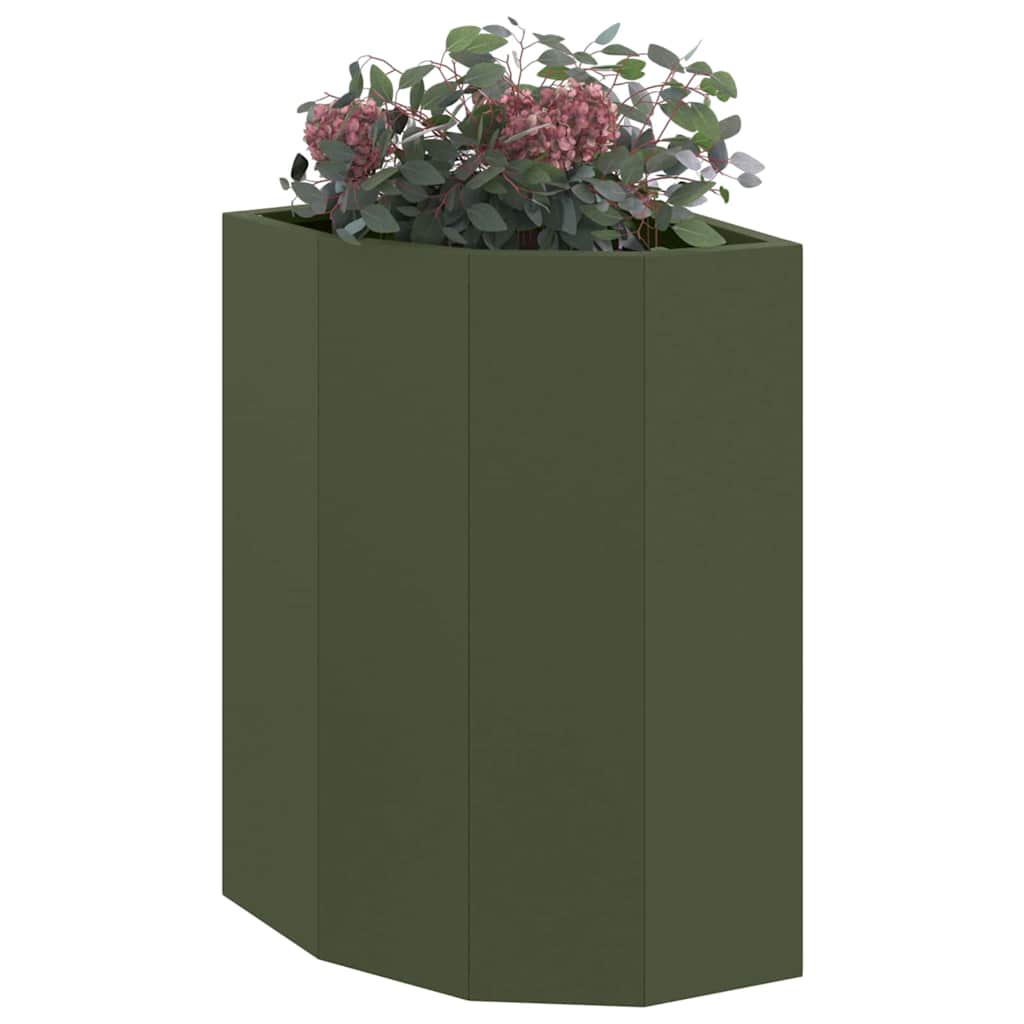 Hjørne Plante Olivengrønn 30 x 30 x 50 cm Stål