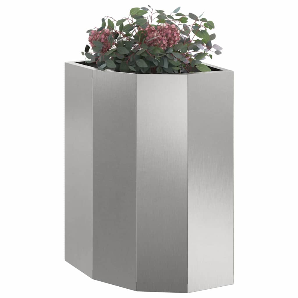Hjørne Plante sølv 30 x 30 x 50 cm Rustfritt stål