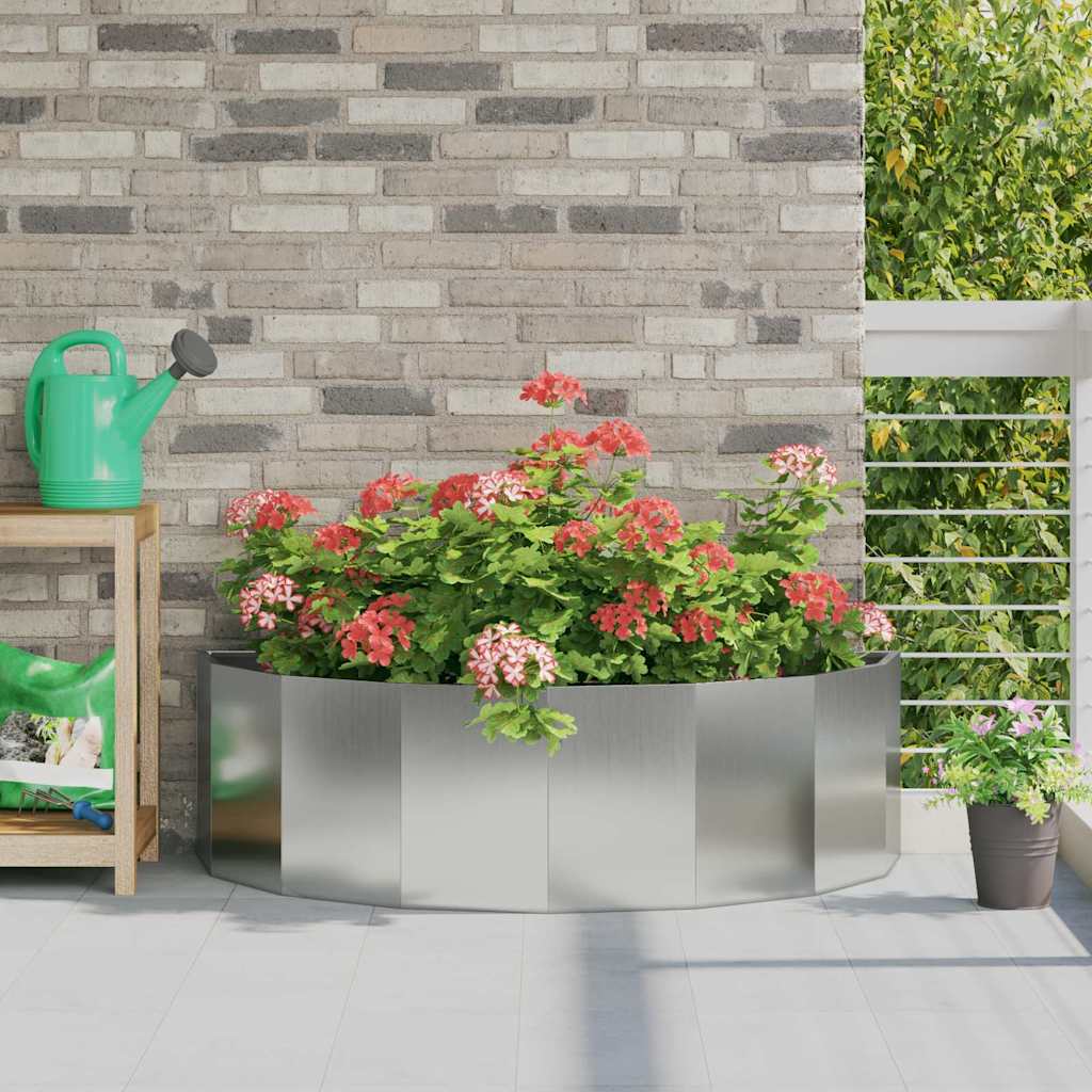 Plantekassed sølv 120 x 60 x 35 cm Galvanisert Stål