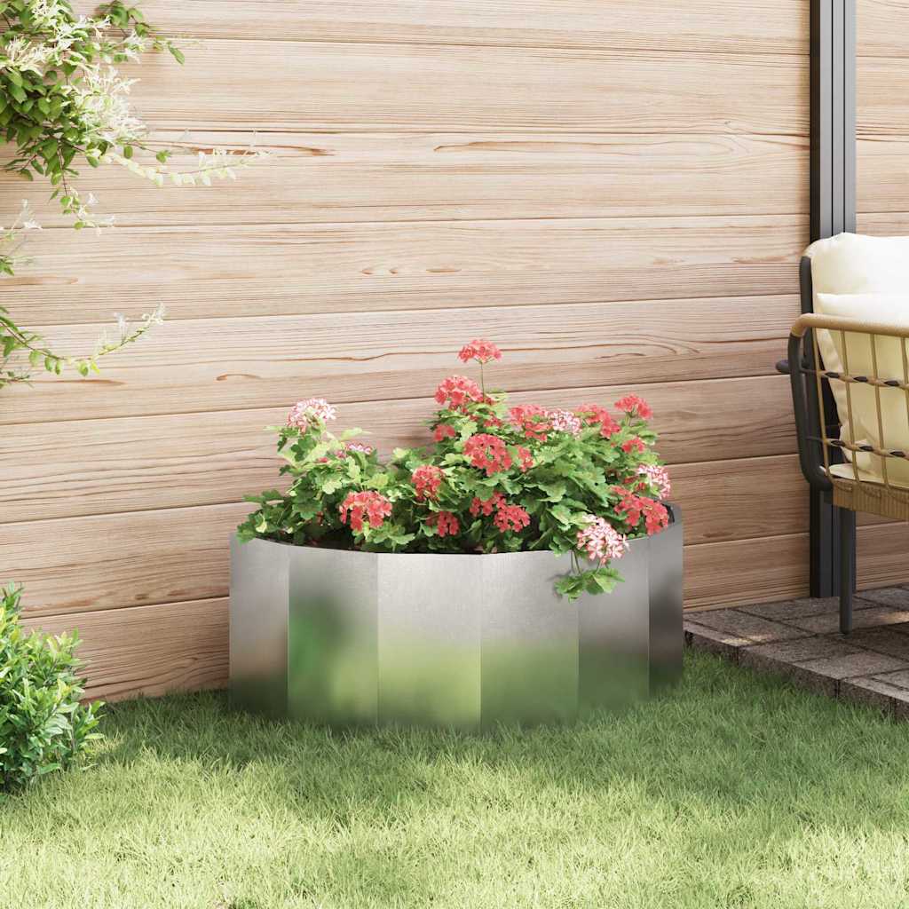 Plantekassed sølv 90 x 45 x 35 cm Rustfritt Stål