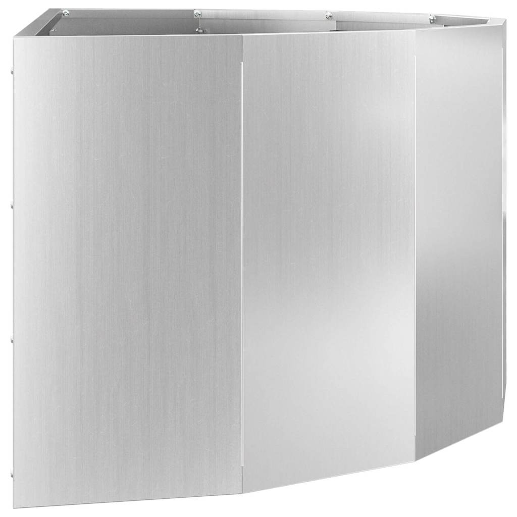 Plantekassed sølv 90 x 45 x 35 cm Galvanisert Stål