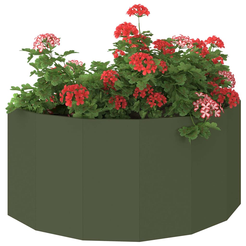Plantekassed Olivengrønn 120 x 60 x 50 cm Stål