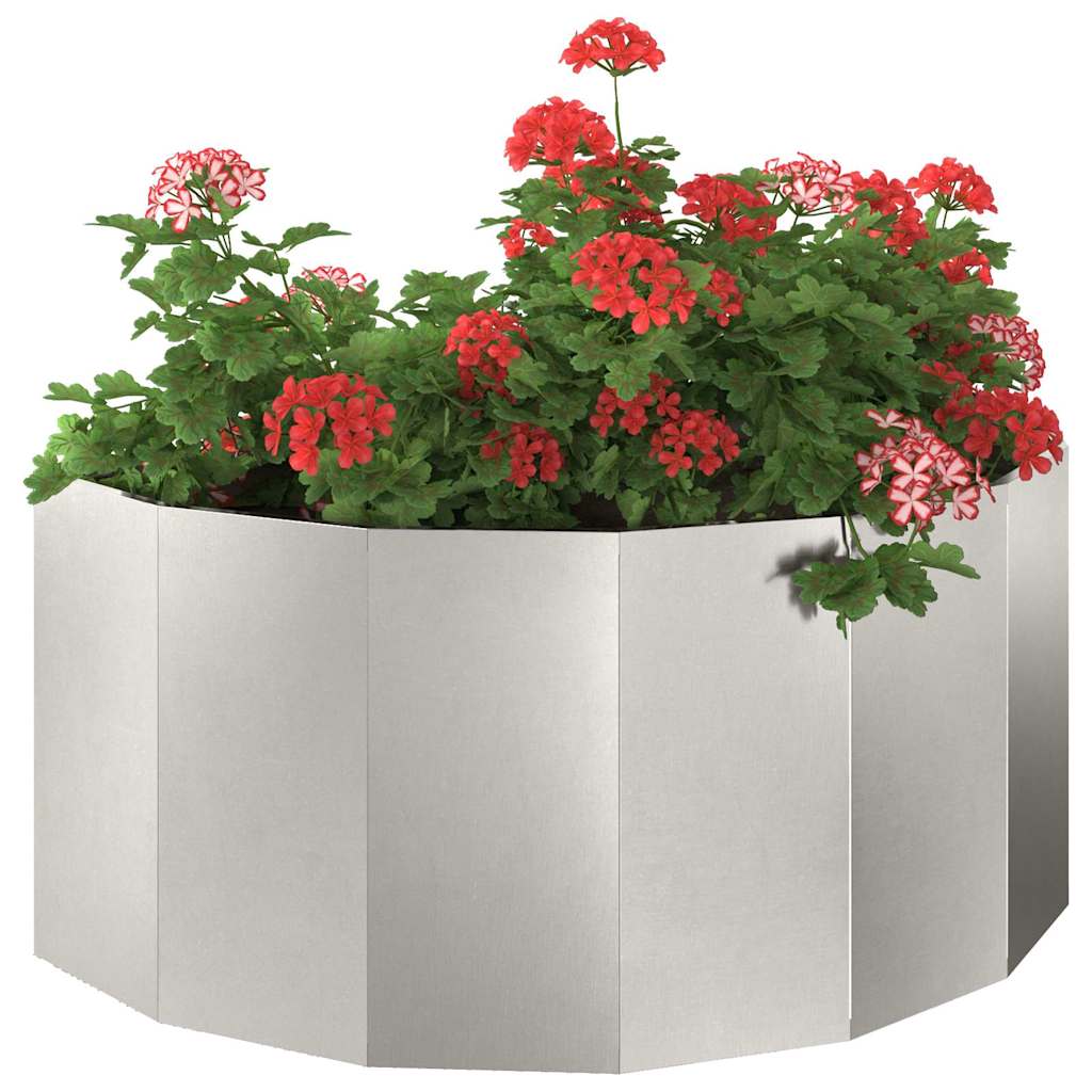 Plantekassed sølv 120 x 60 x 50 cm Rustfritt Stål