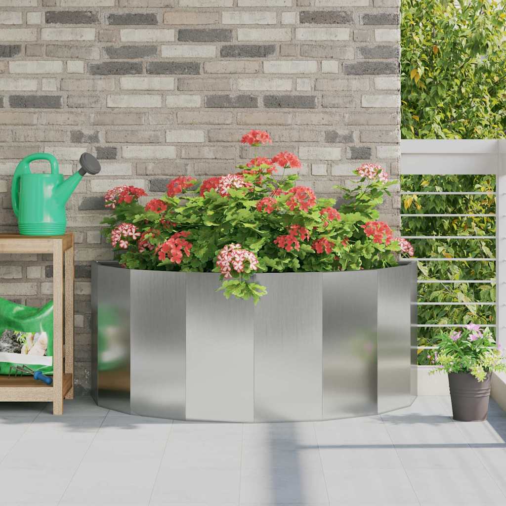 Plantekassed sølv 120 x 60 x 50 cm Galvanisert Stål