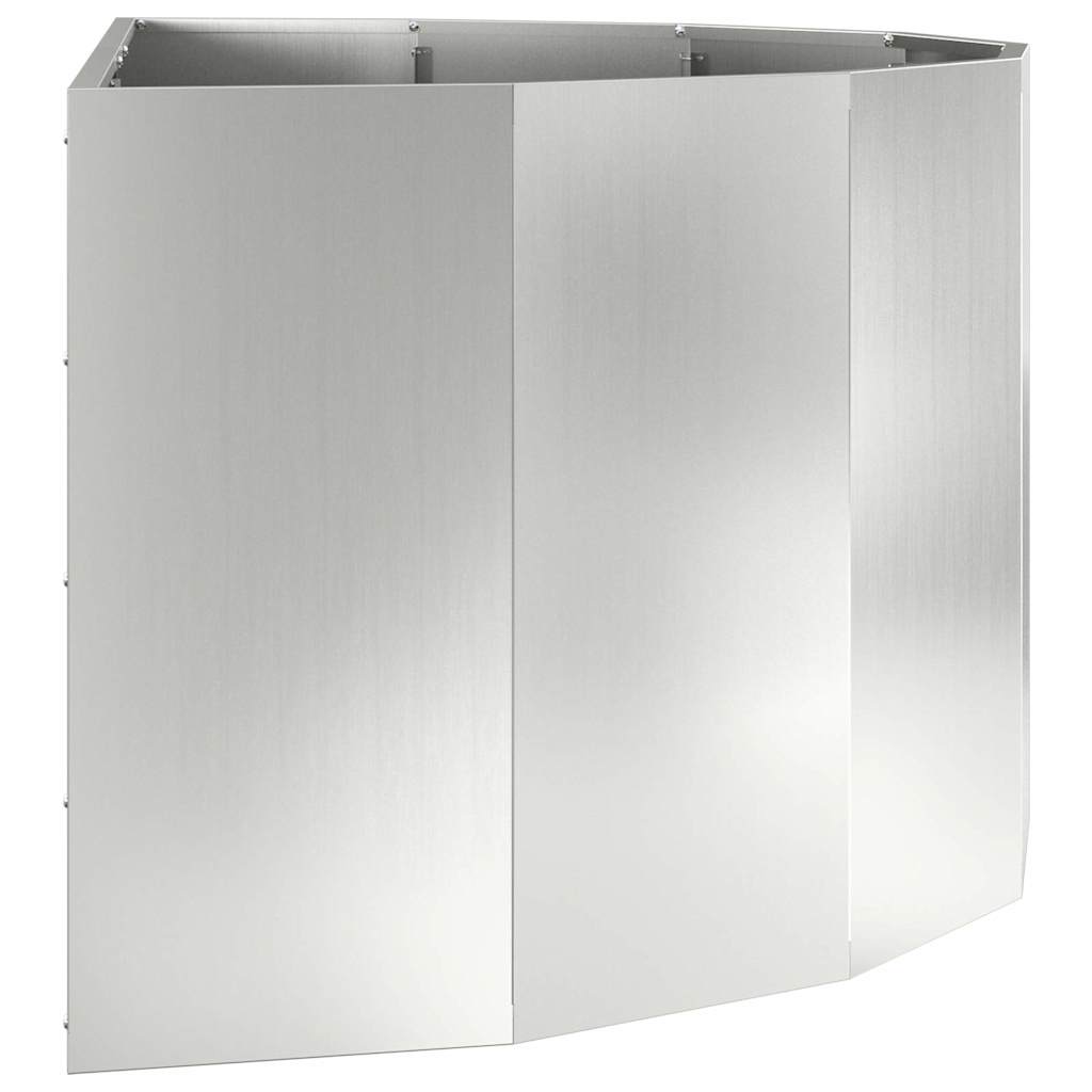 Plantekassed sølv 120 x 60 x 50 cm Galvanisert Stål