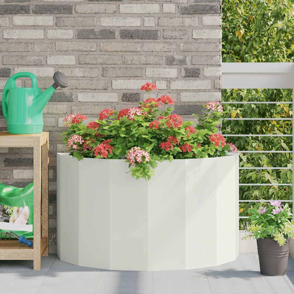 Plantekassed Hvit 90 x 45 x 50 cm Stål
