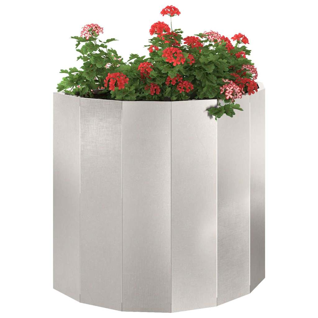 Plantekassed sølv 60 x 30 x 50 cm Rustfritt Stål