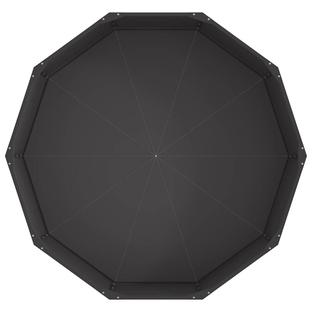 Plantekassed Svart 120 x 120 x 35 cm Stål