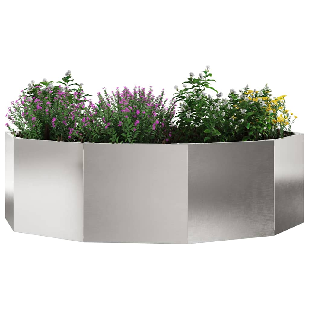 Plantekassed sølv 120 x 120 x 35 cm Rustfritt Stål