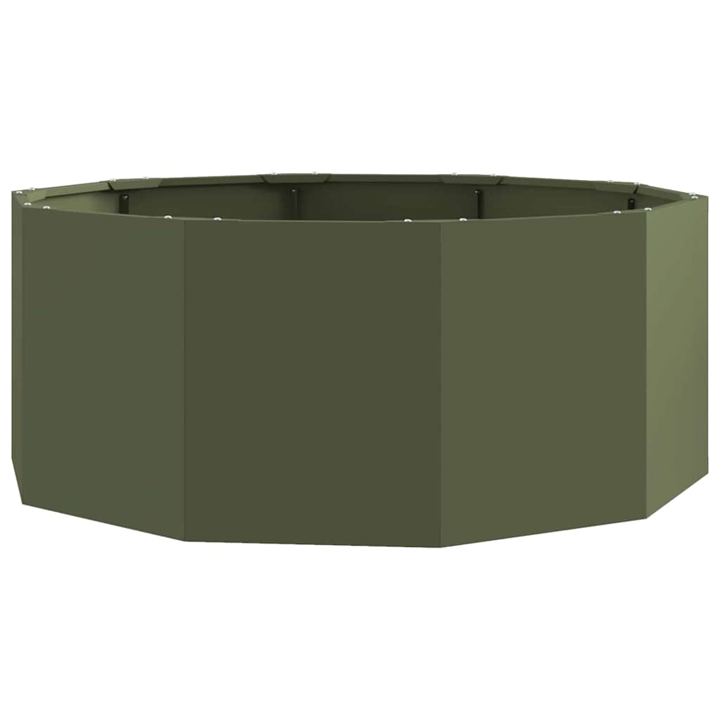 Plantekassed Olivengrønn 90 x 90 x 35 cm Stål